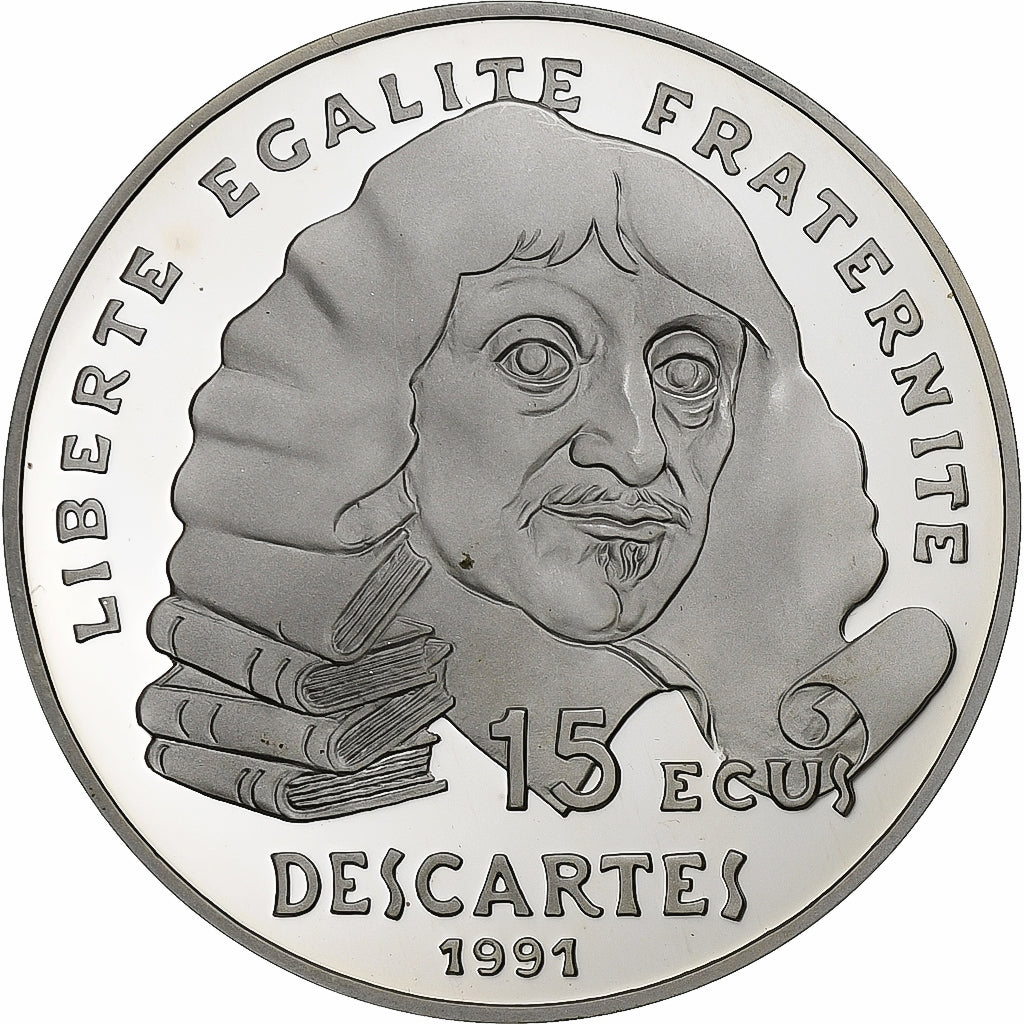 Francia, 100 Francs, Descartes, 1991, Paris, BE, Argento, FDC, Gadoury:c24