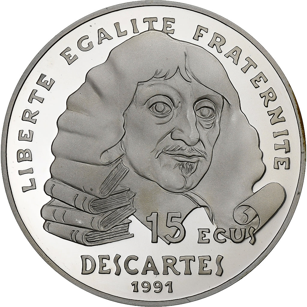 Francia, 100 Francs, Descartes, 1991, Paris, BE, Argento, FDC, Gadoury:c24