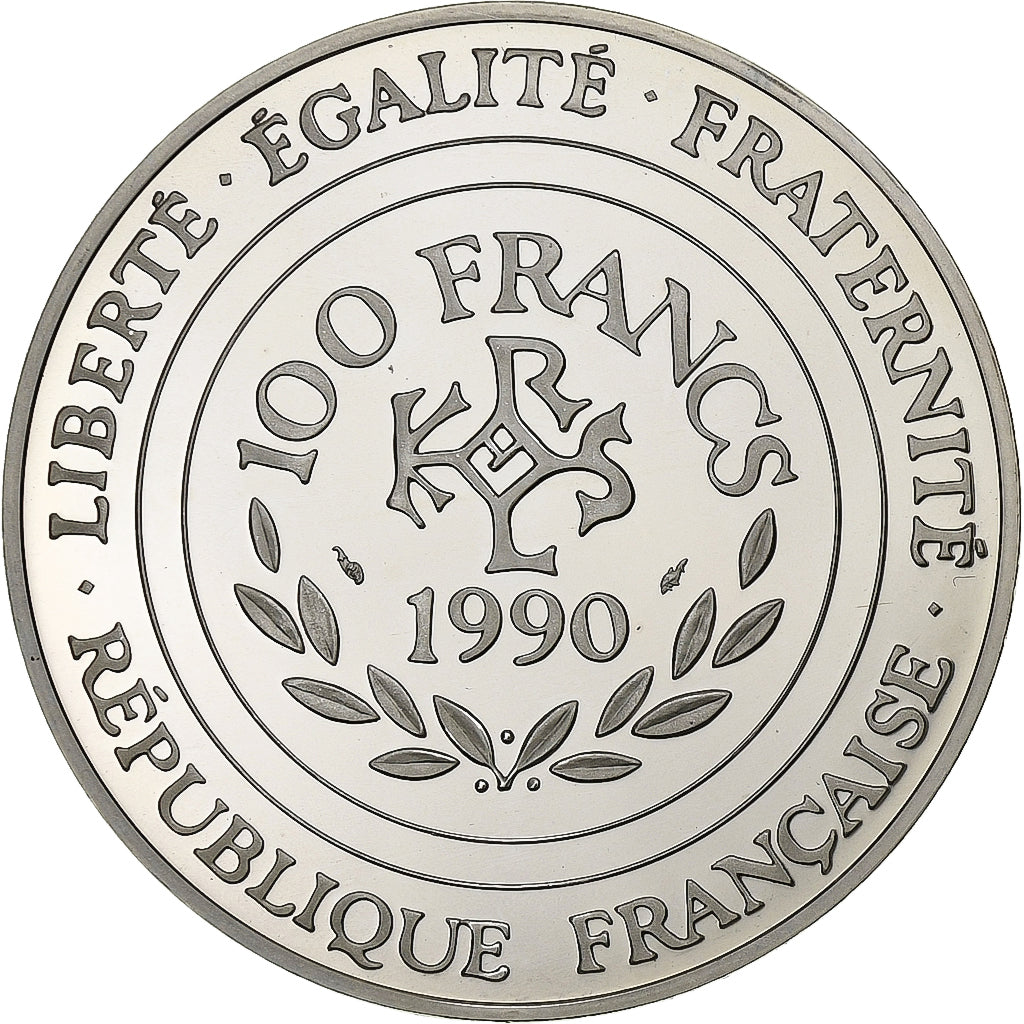 Francia, 100 Francs-15 Ecus, 1990, Paris, Charlemagne, Argento, FDC, KM:989