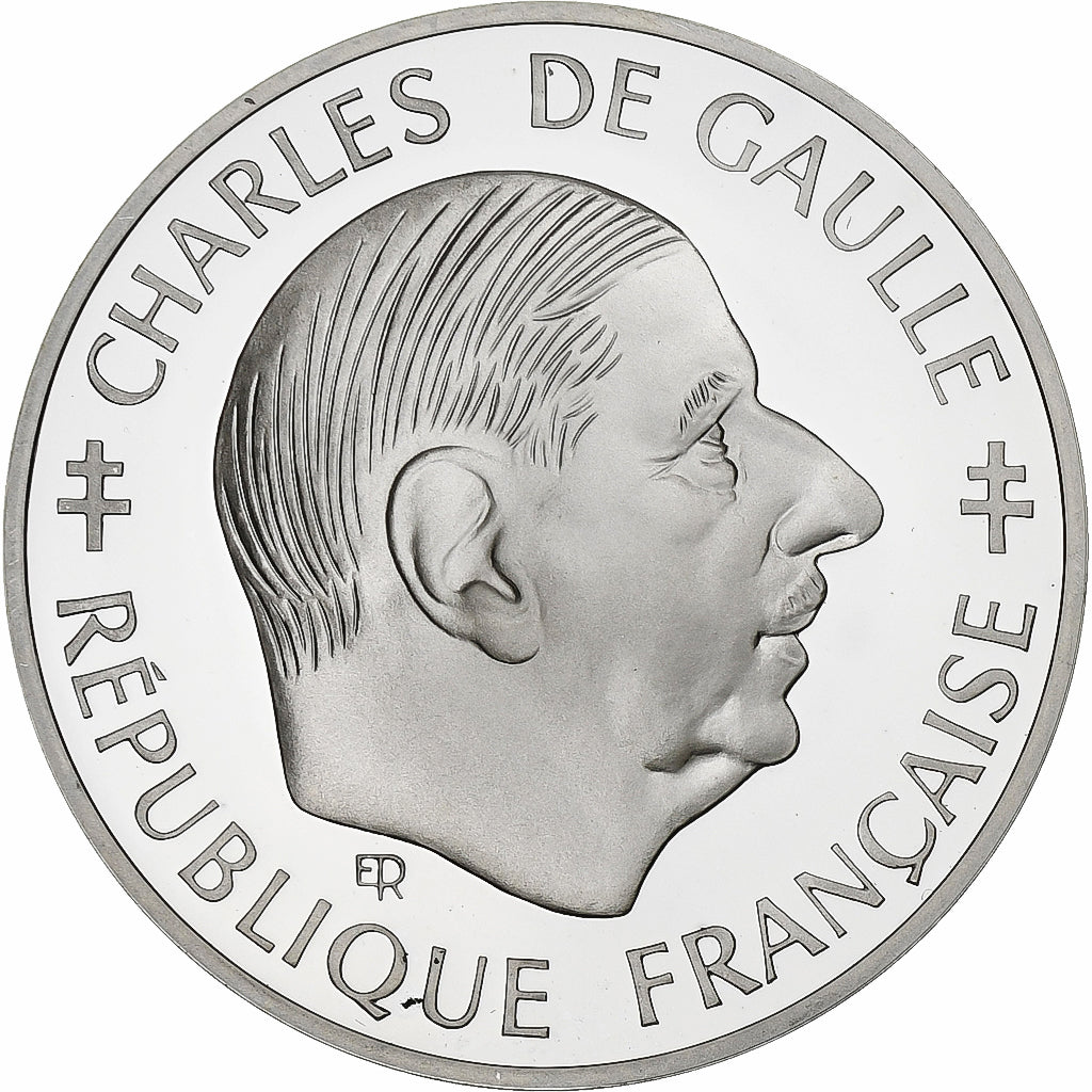 Frankreich, Franc, Charles de Gaulle, 1988, Paris, PP, Silber, STGL