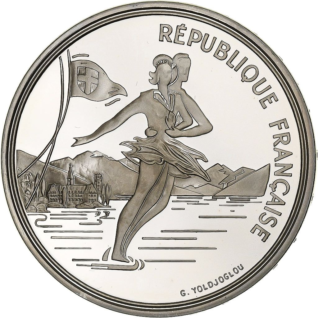 Francia, 100 Francs, Albertville - Patinage artistique, 1989, Monnaie de Paris