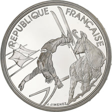 Francia, 100 Francs, Albertville - Free-style Skiing, 1990, MDP, FS, Argento