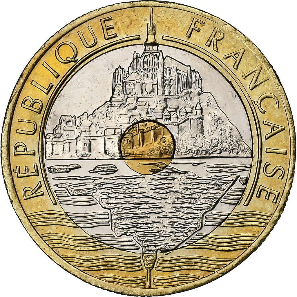 Francia, Mont Saint Michel, 20 Francs, 2001, Paris, Série FDC.BU, FDC