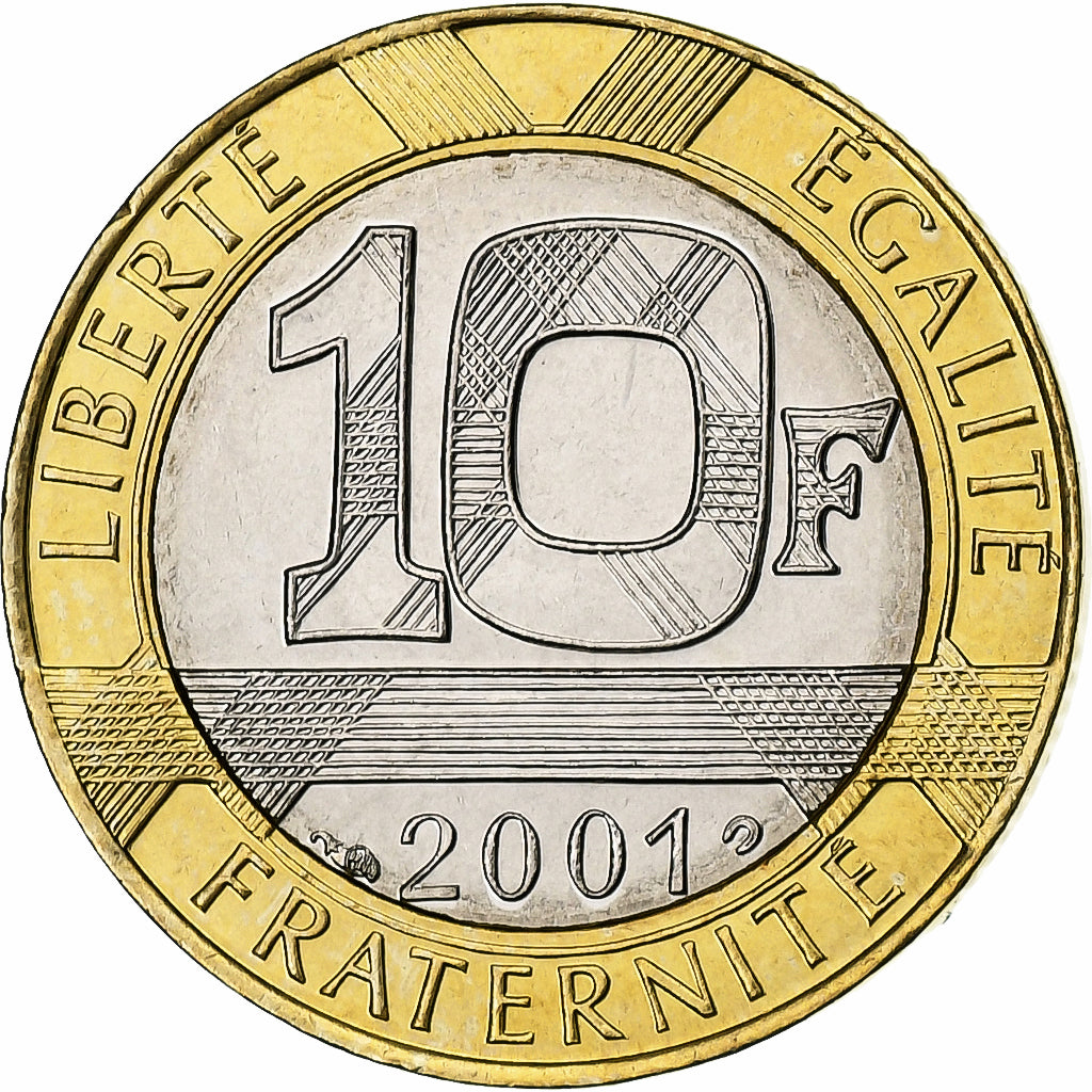 Frankreich, Génie, 10 Francs, 2001, Paris, Série FDC.BU, STGL, Bi-Metallic