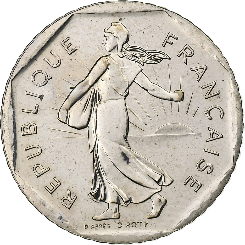 Francia, Semeuse, 2 Francs, 2001, Paris, Série FDC.BU, FDC, Nichel, KM:942.2
