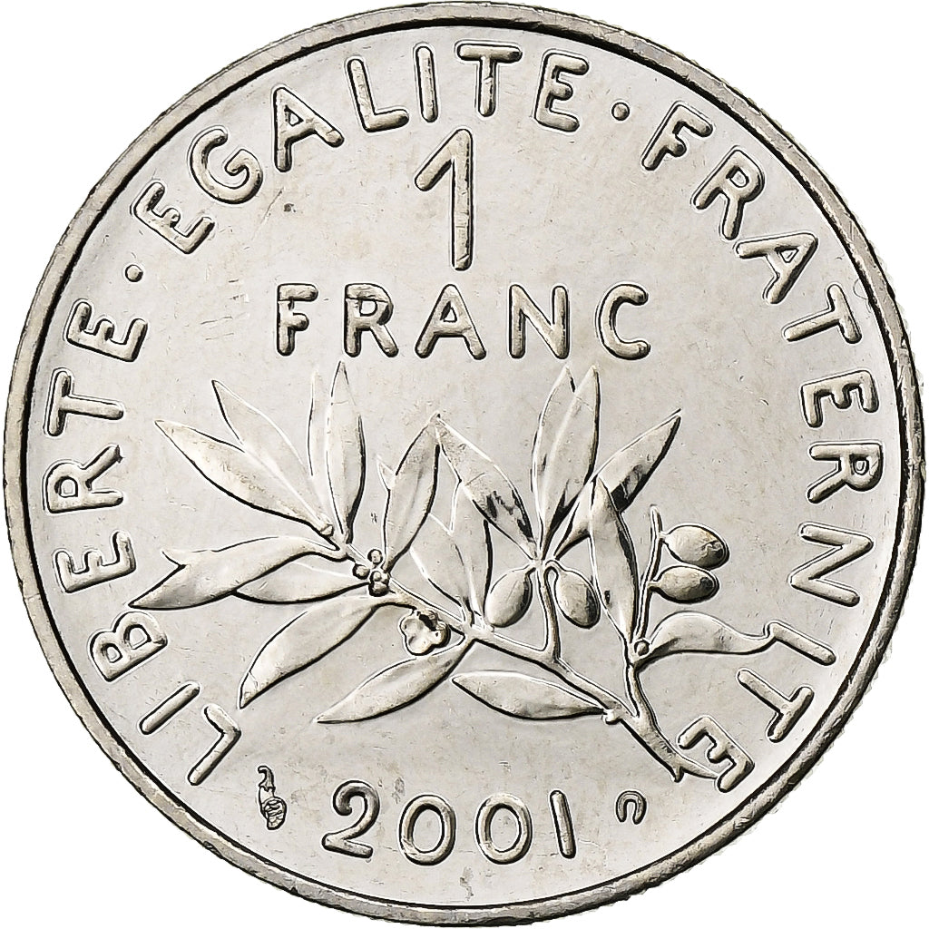 Frankreich, Semeuse, Franc, 2001, Monnaie de Paris, BU, STGL, Nickel, KM:925.1