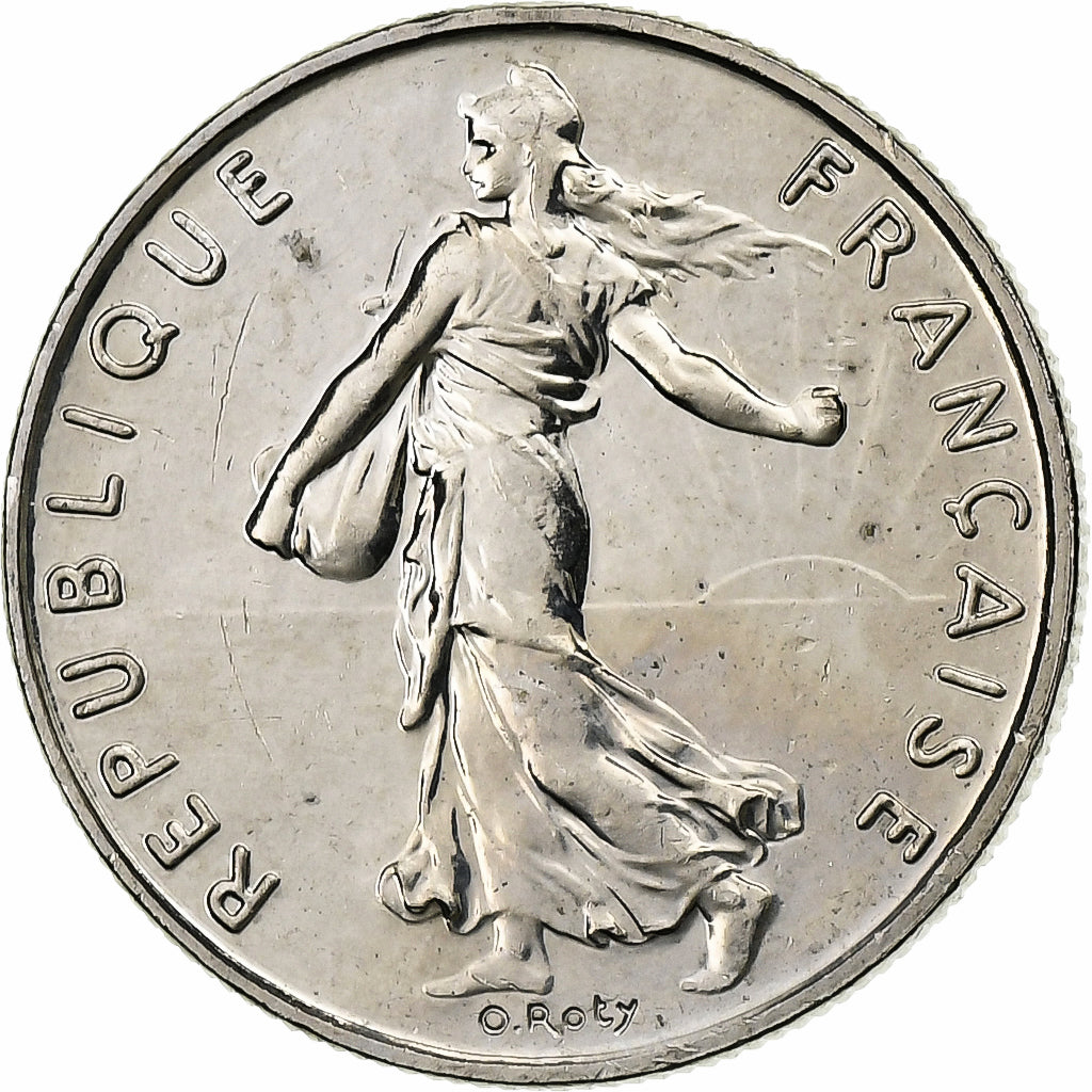 Francja, 1/2 Franc, Semeuse, 2001, Paris, Série FDC.BU, Nikiel, MS(65-70)