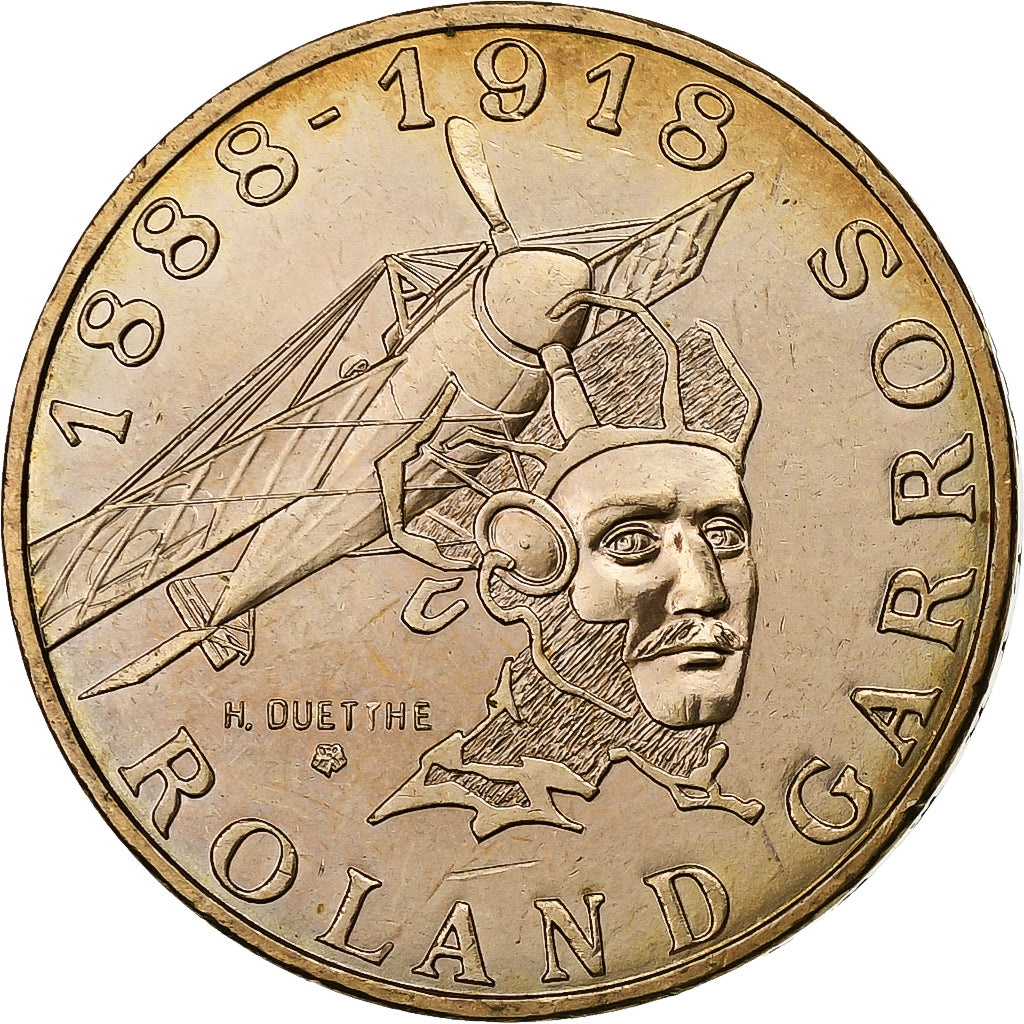 France, 10 Francs, Roland Garros, 1988, Paris, FDC, Bronze-Aluminium, SPL+