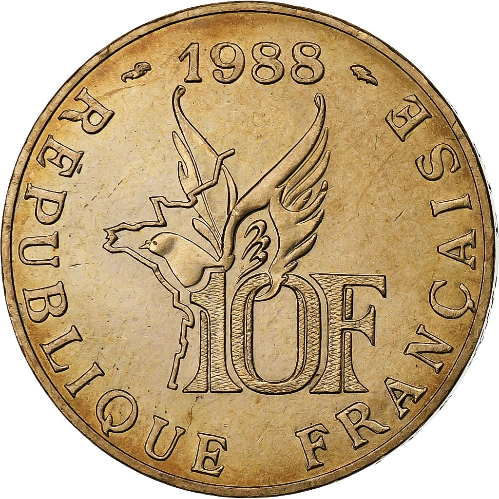 France, 10 Francs, Roland Garros, 1988, Paris, FDC, Bronze-Aluminium, SPL+