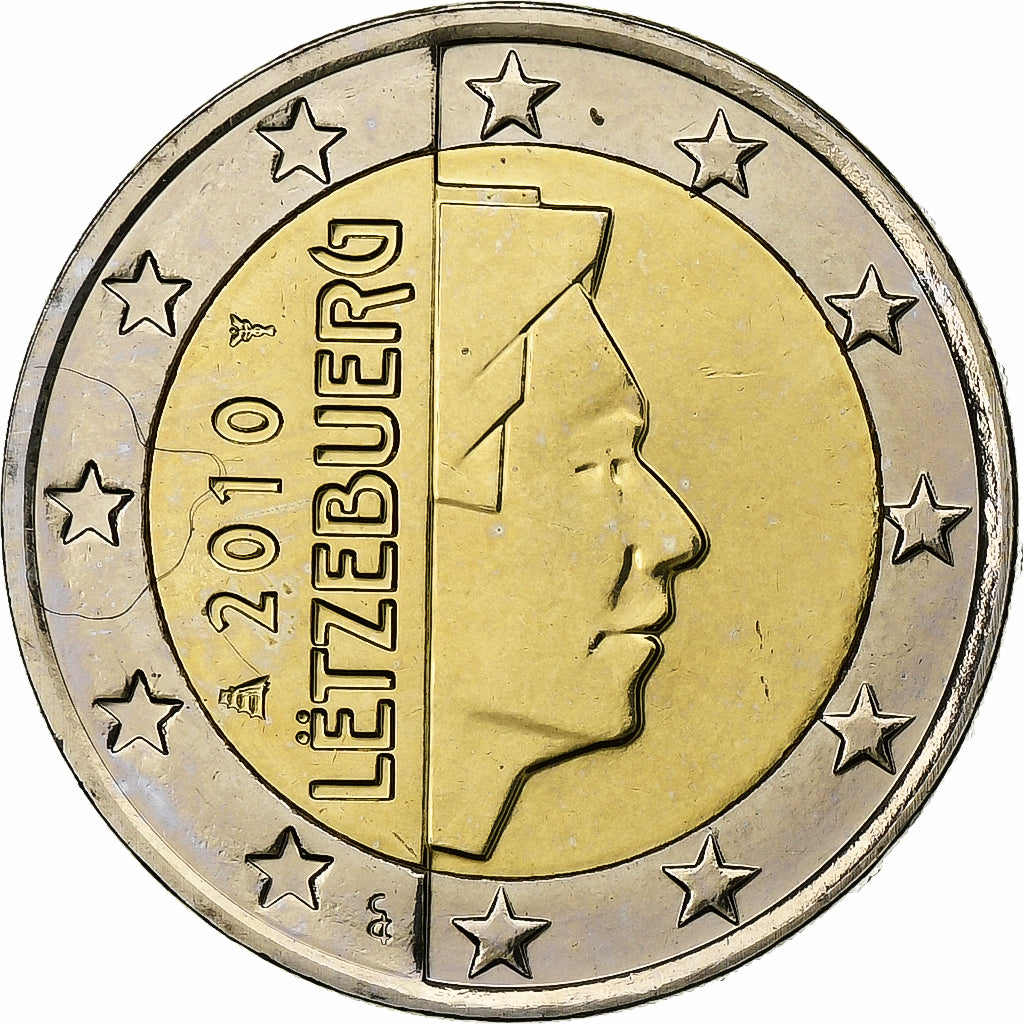 Luxemburgo, 2 Euro, 2010, Bimetálico, MS(65-70), KM:New