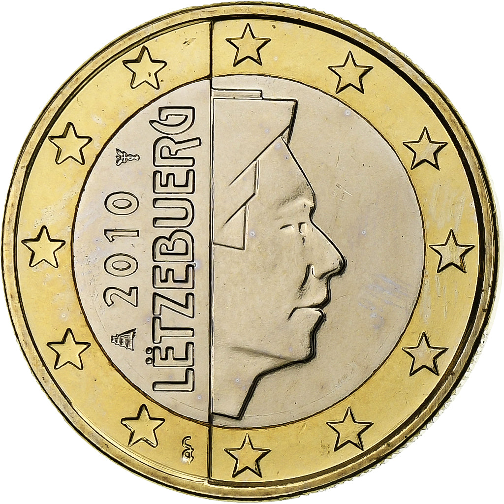 Luxemburgo, Euro, 2010, MS(65-70), Bimetálico, KM:92