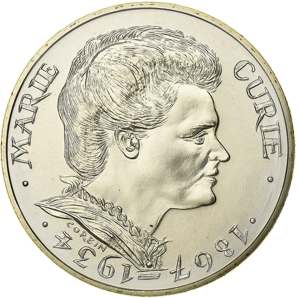 France, 100 Francs, Marie Curie, 1984, Paris, Argent, FDC, Gadoury:899, KM:955