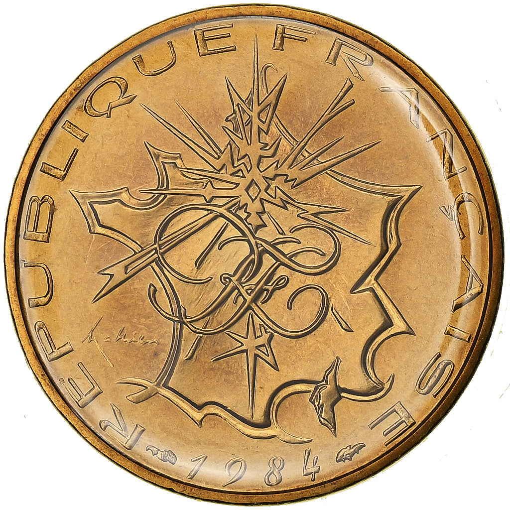 Moneta, Francja, Mathieu, 10 Francs, 1984, Paris, FDC, MS(65-70), Mosiądz