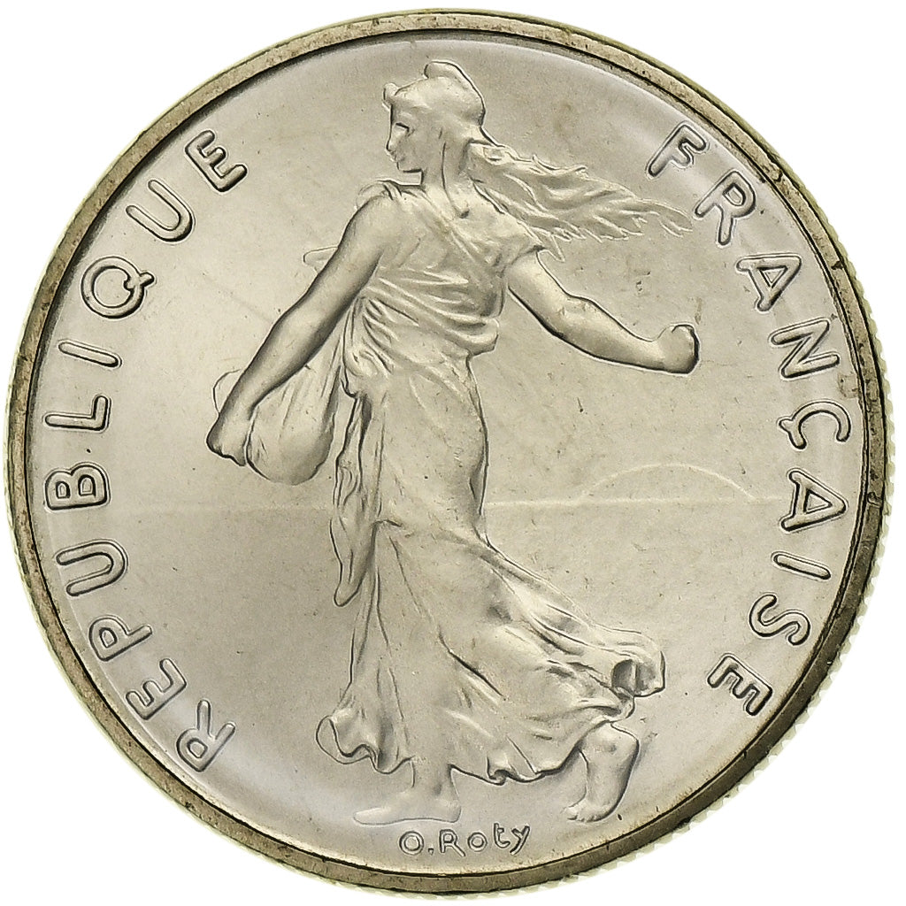 Münze, Frankreich, Semeuse, 1/2 Franc, 1984, Paris, série FDC, STGL, Nickel