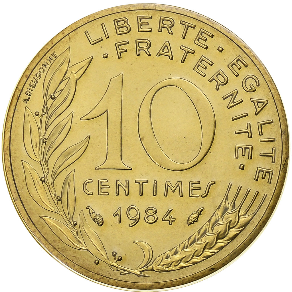 Monnaie, France, Marianne, 10 Centimes, 1984, Paris, série FDC, FDC