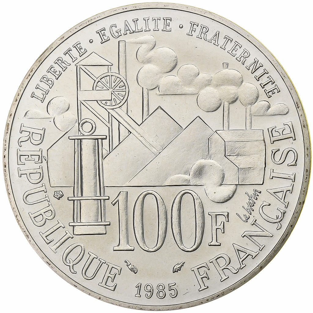 Moneta, Francia, Germinal, 100 Francs, 1985, Paris, FDC, Argento, KM:957