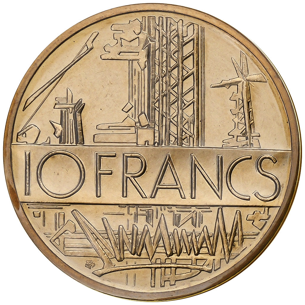 Moneta, Francja, Mathieu, 10 Francs, 1985, Paris, MS(65-70), Mosiądz niklowy