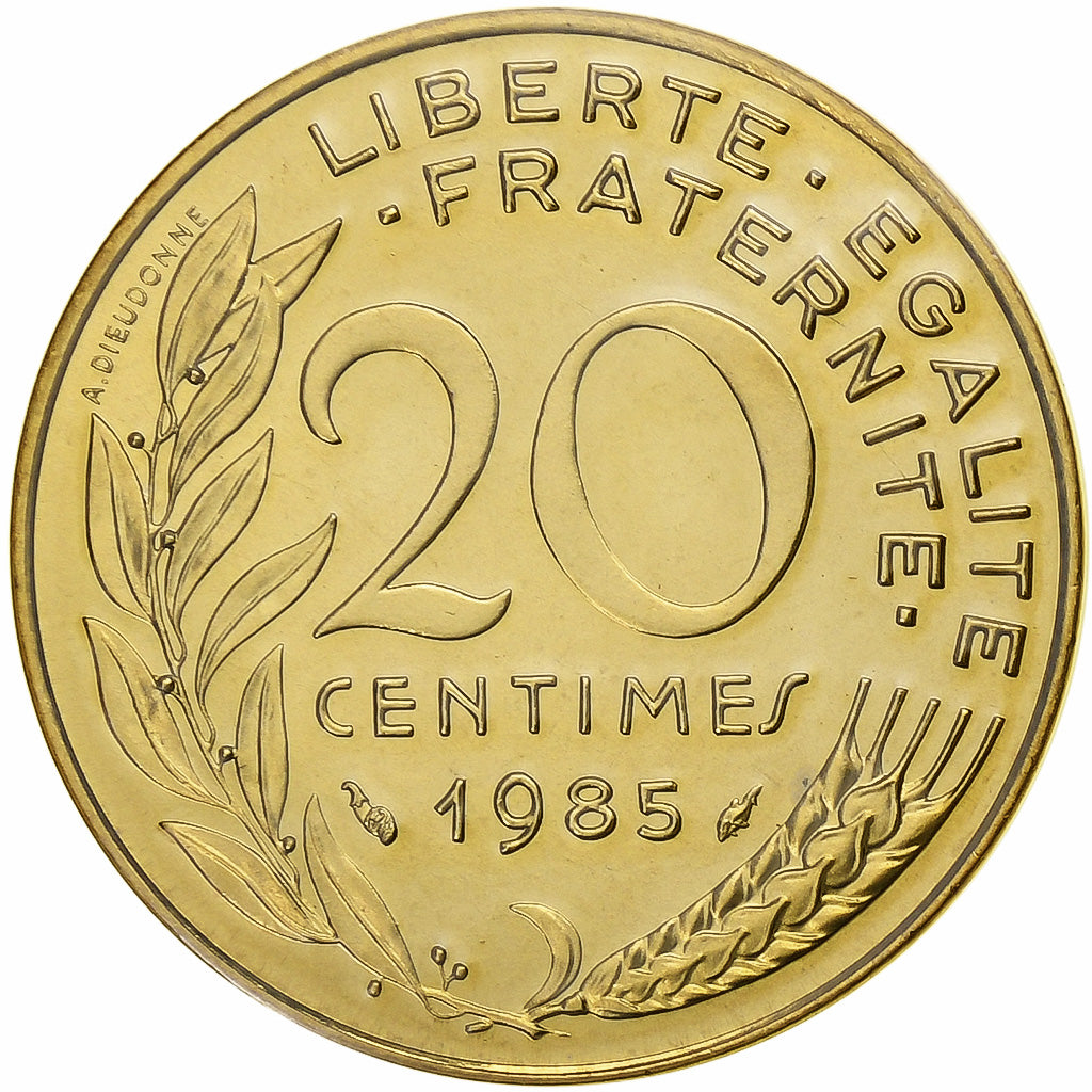 Monnaie, France, Marianne, 20 Centimes, 1985, Paris, FDC, Aluminum-Bronze