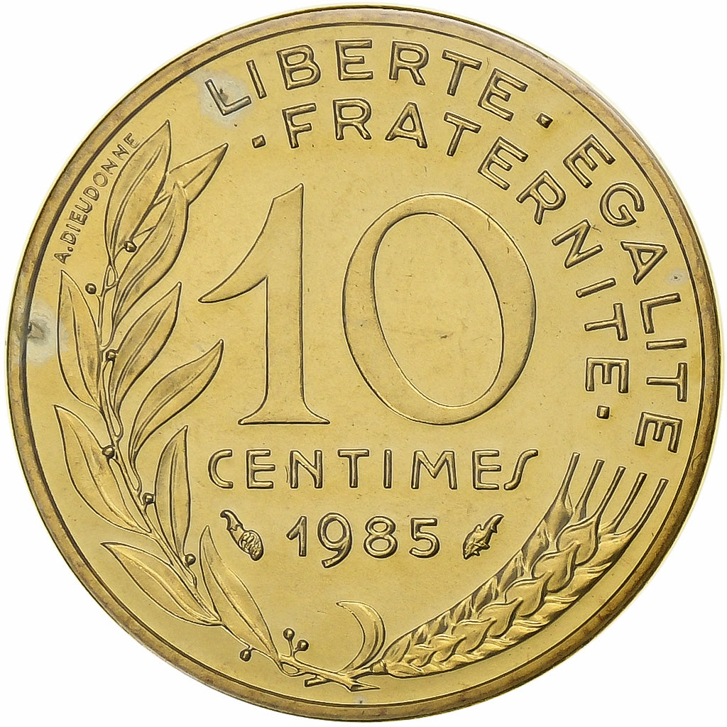 Coin, France, Marianne, 10 Centimes, 1985, Paris, MS(65-70), Aluminum-Bronze