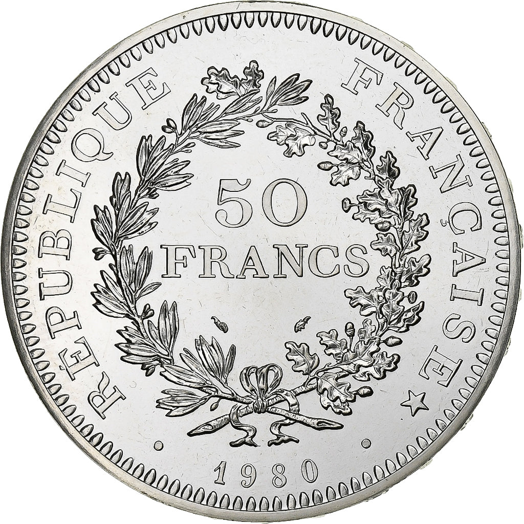 Monnaie, France, Hercule, 50 Francs, 1980, Paris, FDC, Argent, Gadoury:882