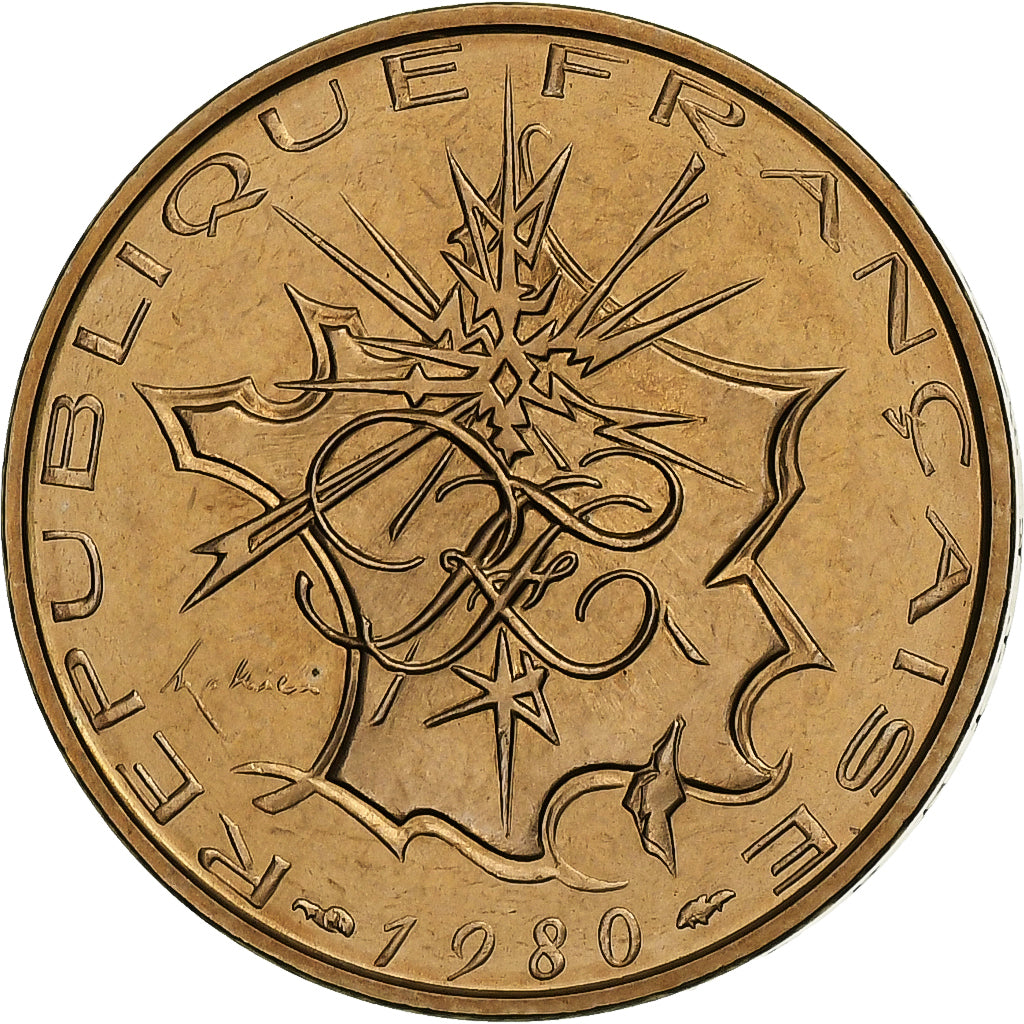 Frankreich, 10 Francs, Mathieu, 1980, Paris, Tranche A, Nickel-brass, STGL