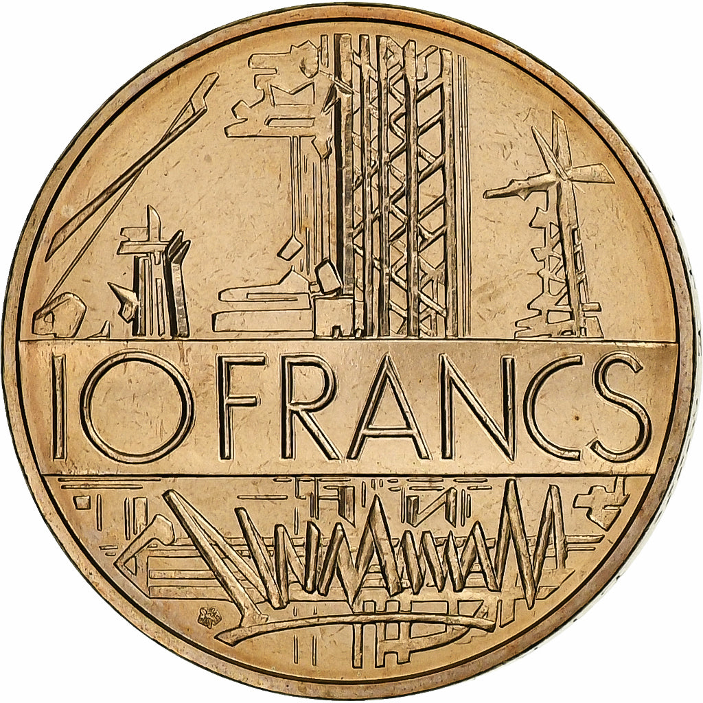 Frankreich, 10 Francs, Mathieu, 1980, Paris, Tranche A, Nickel-brass, STGL