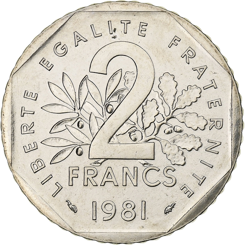 Francia, 2 Francs, Semeuse, 1981, Paris, série FDC, Nichel, FDC, Gadoury:547
