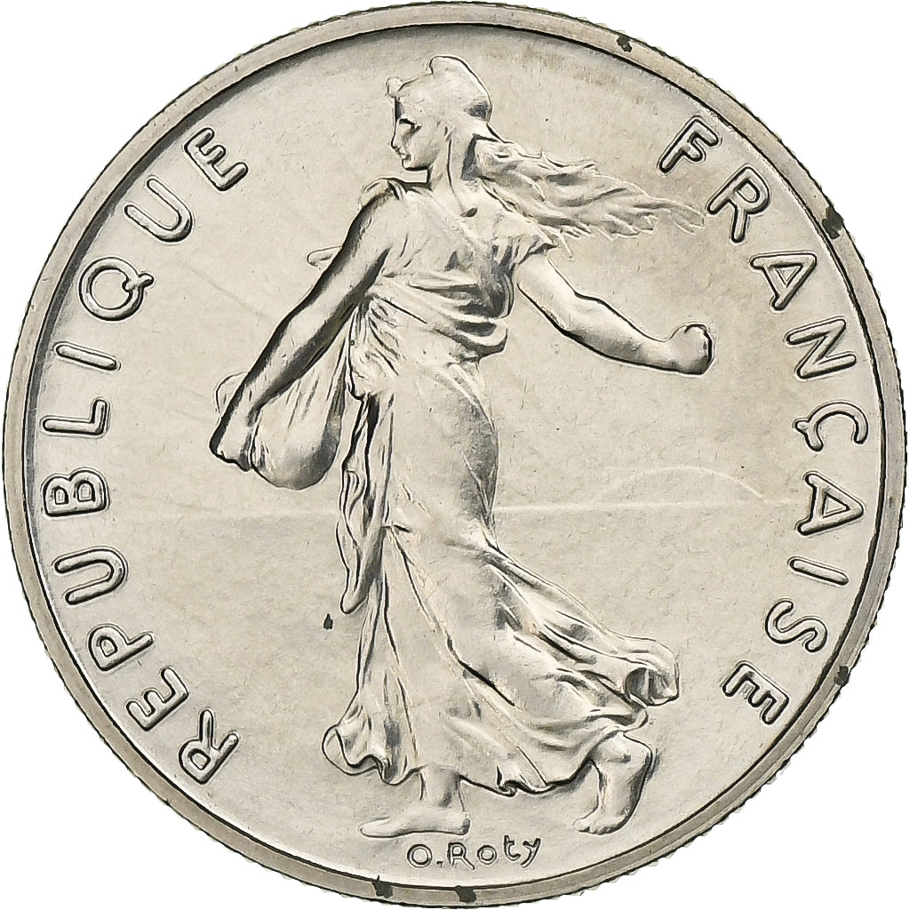 France, 1/2 Franc, Semeuse, 1981, Paris, série FDC, Nickel, MS(65-70)