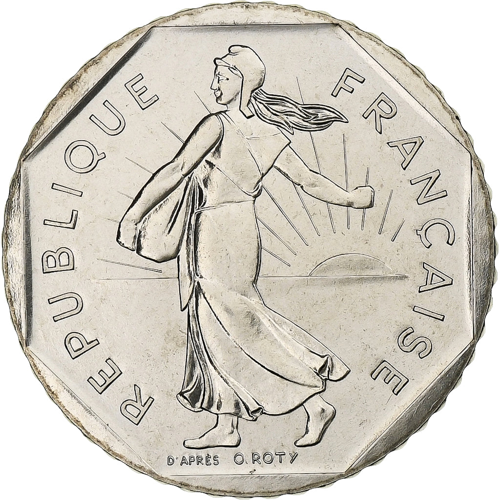 Moneta, Francia, Semeuse, 2 Francs, 1982, Paris, série FDC, FDC, Nichel