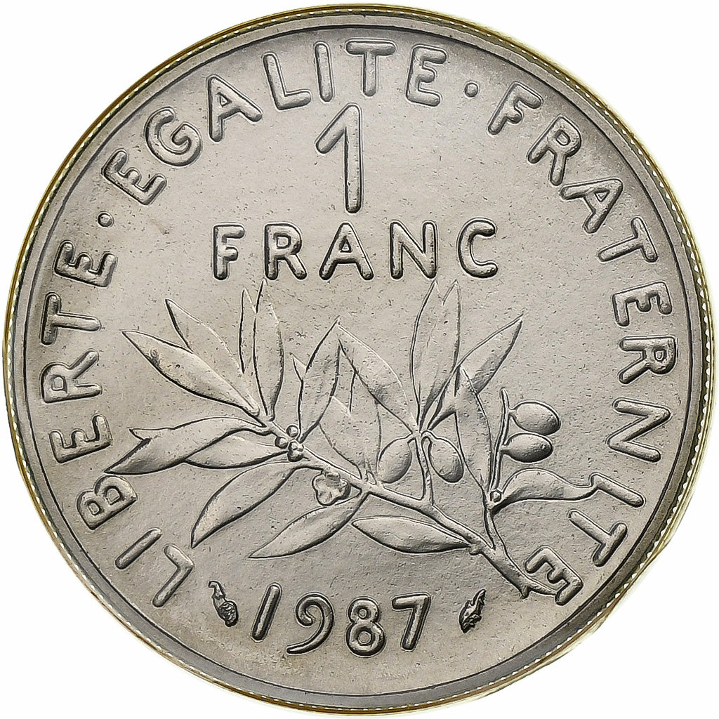 Frankrijk, Franc, Semeuse, 1987, Paris, FDC, Nickel, FDC, Gadoury:474, KM:925.1