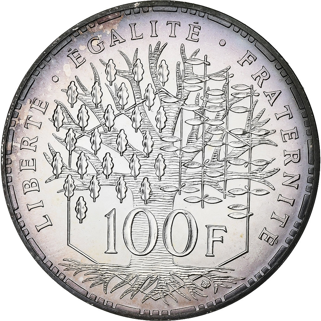 Moneda, Francia, Panthéon, 100 Francs, 1988, Paris, série FDC, FDC, Plata