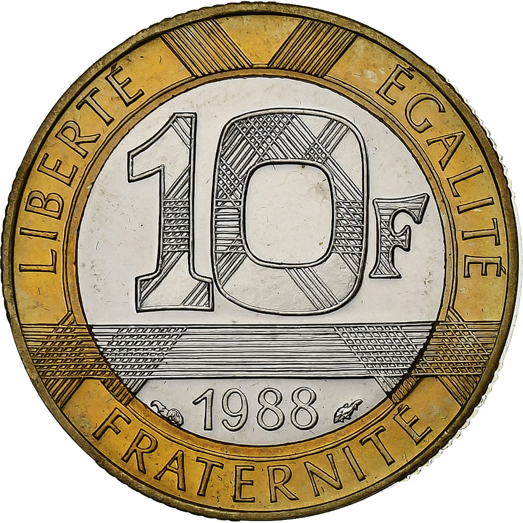Munten, Frankrijk, Génie, 10 Francs, 1988, Monnaie de Paris, série FDC, FDC
