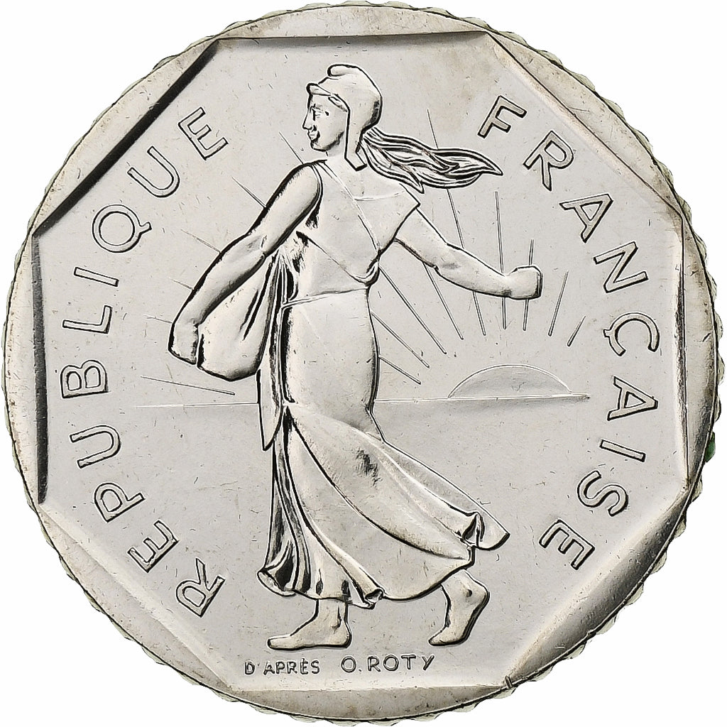 Moneta, Francia, Semeuse, 2 Francs, 1988, Monnaie de Paris, série FDC, FDC