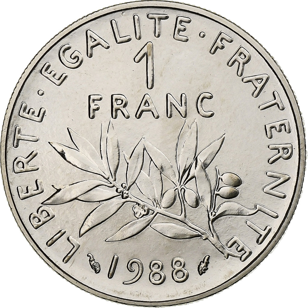 Monnaie, France, Semeuse, Franc, 1988, Paris, série FDC, FDC, Nickel