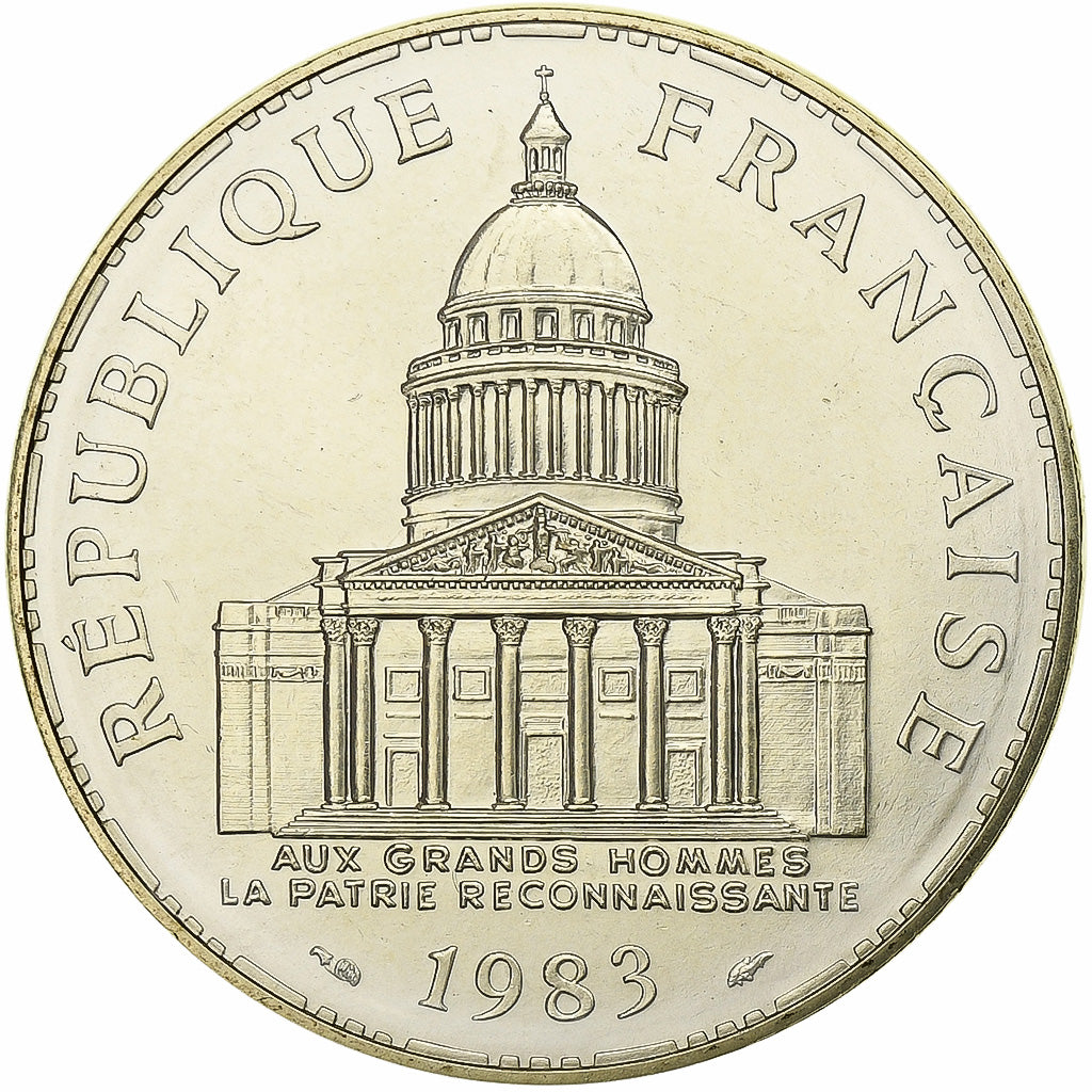 Coin, France, Panthéon, 100 Francs, 1983, Paris, série FDC, MS(65-70), Silver