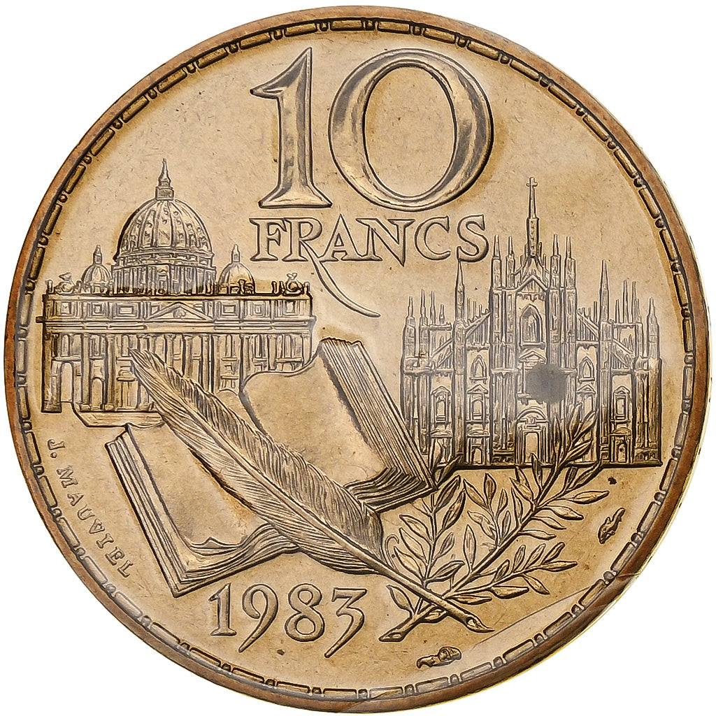 Moneta, Francia, Stendhal, 10 Francs, 1983, Paris, série FDC, FDC