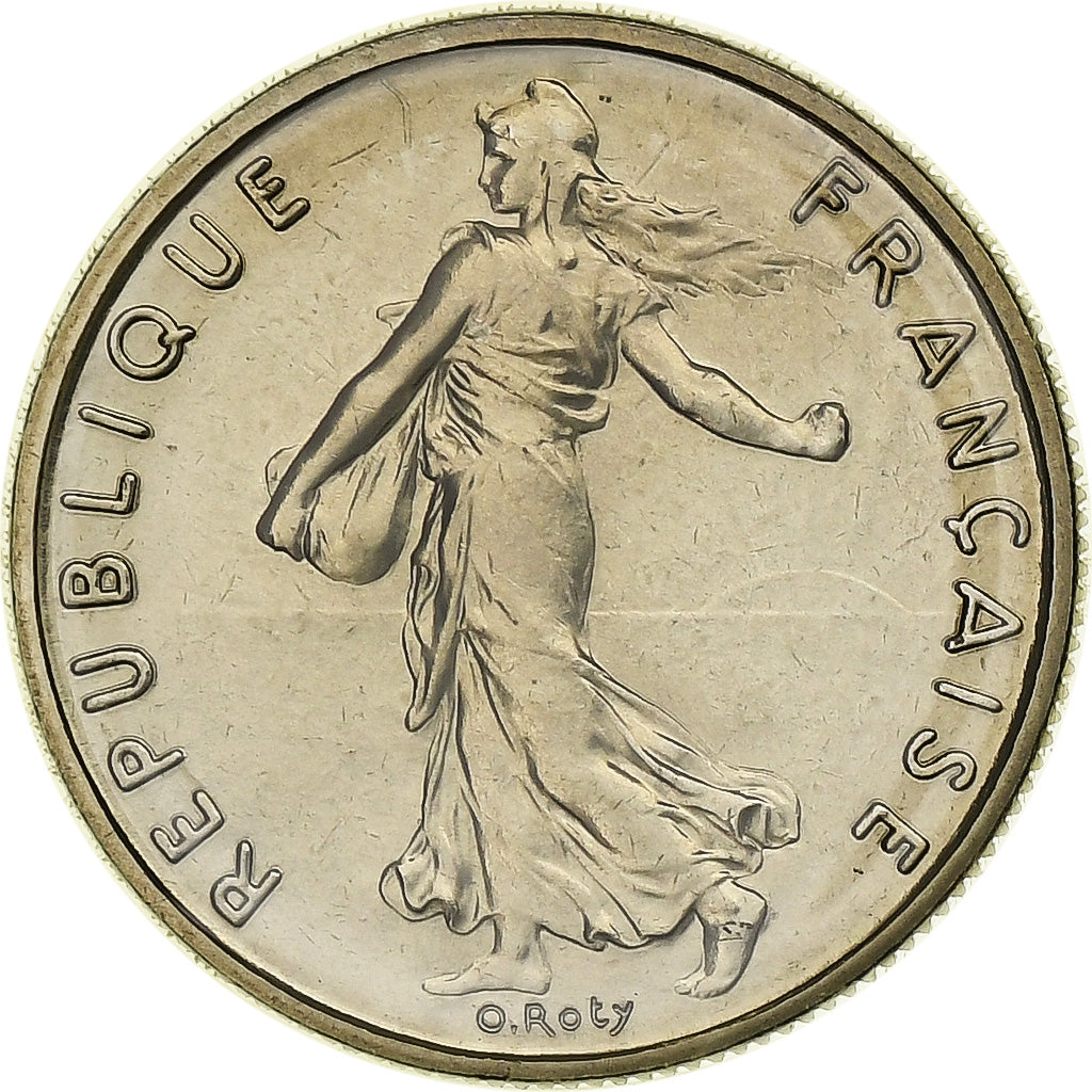 Münze, Frankreich, Semeuse, 1/2 Franc, 1983, Paris, série FDC, STGL, Nickel