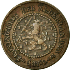 Coin, Netherlands, William III, 1/2 Cent, 1884, EF(40-45), Bronze, KM:109.1