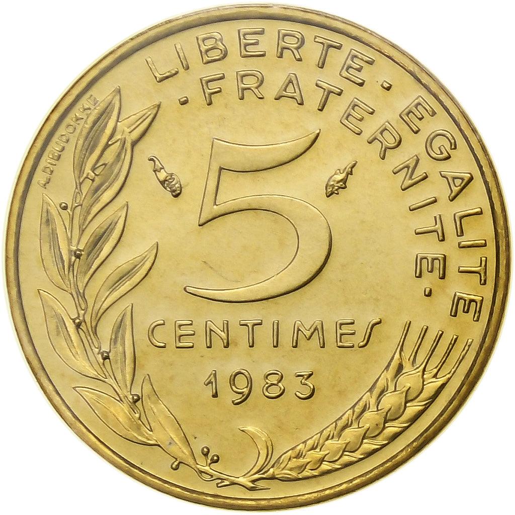 Coin, France, Marianne, 5 Centimes, 1983, Paris, série FDC, MS(65-70)
