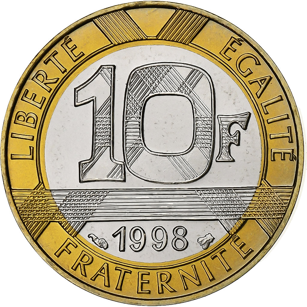 Münze, Frankreich, Génie, 10 Francs, 1998, Paris, Proof / BE, STGL