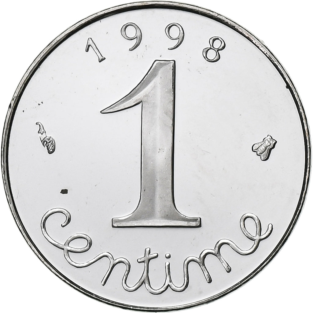 Coin, France, Épi, Centime, 1998, Paris, Proof / BE, MS(65-70), Stainless