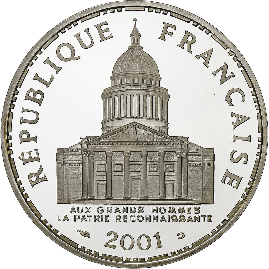 Frankreich, 100 Francs, Panthéon, 2001, Paris, BE, Silber, STGL, Gadoury:898a