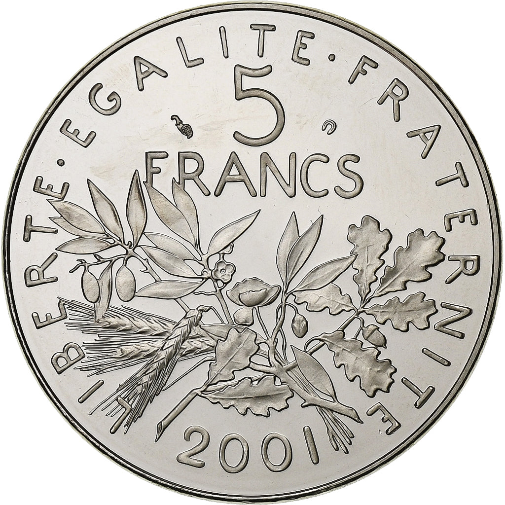 Coin, France, Semeuse, 5 Francs, 2001, Paris, BE, MS(65-70), Nickel Clad