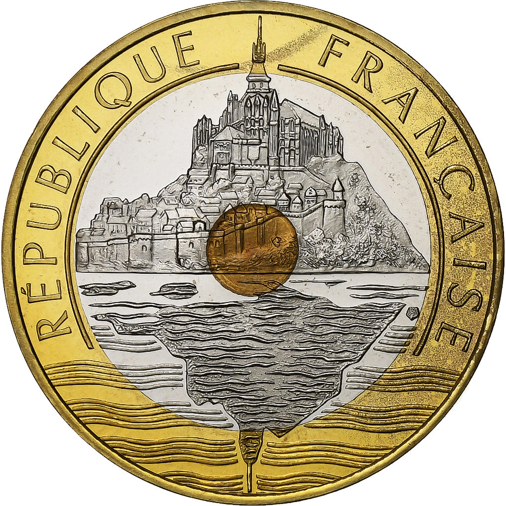 França, Mont Saint Michel, 20 Francs, 2001, Paris, Série BE, MS(65-70)