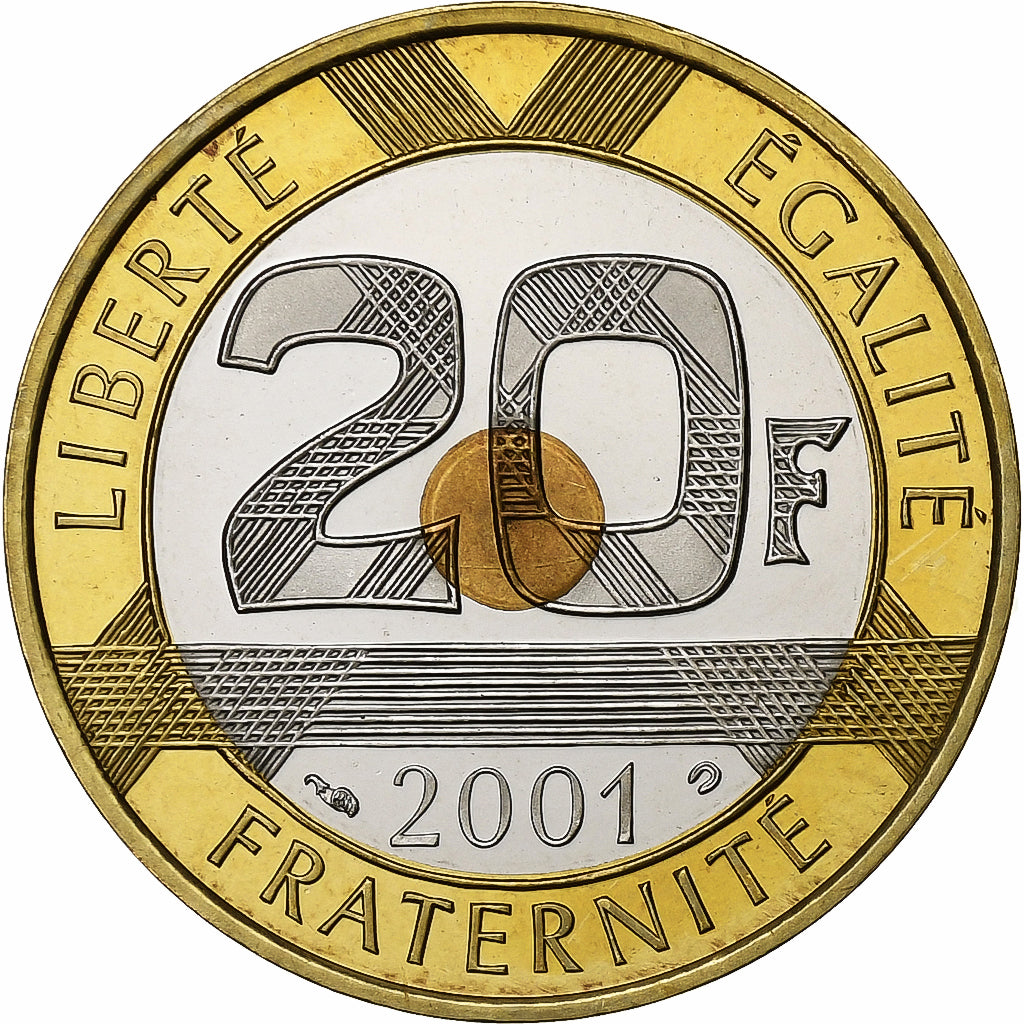 França, Mont Saint Michel, 20 Francs, 2001, Paris, Série BE, MS(65-70)