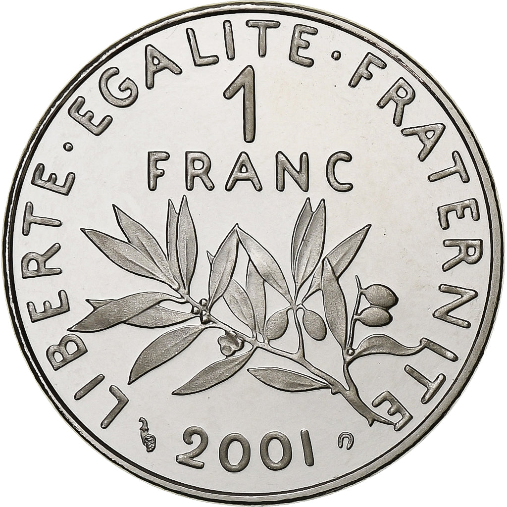 Coin, France, Semeuse, Franc, 2001, Paris, Proof / BE, MS(65-70), Nickel