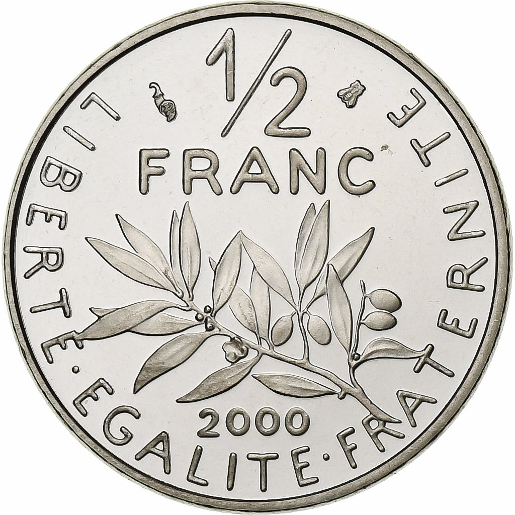France, 1/2 Franc, Semeuse, 2000, Paris, Série BE / Proof, Nickel, MS(65-70)