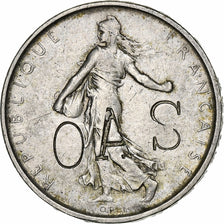 Francia, 5 Francs, Semeuse, SATIRICAL COINS, 1961, Paris, contremarqué OAS