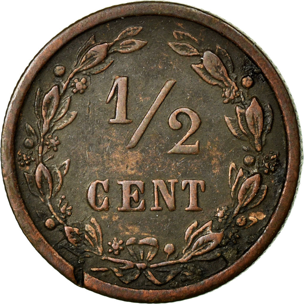Coin, Netherlands, Wilhelmina I, 1/2 Cent, 1901, EF(40-45), Bronze, KM:109.2