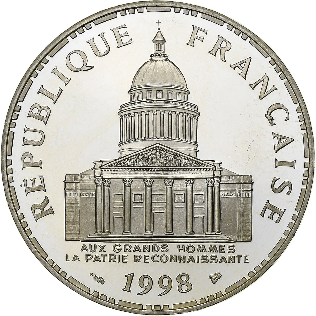 France, 100 Francs, Panthéon, 1998, Paris, Proof / BE, Silver, MS(64)